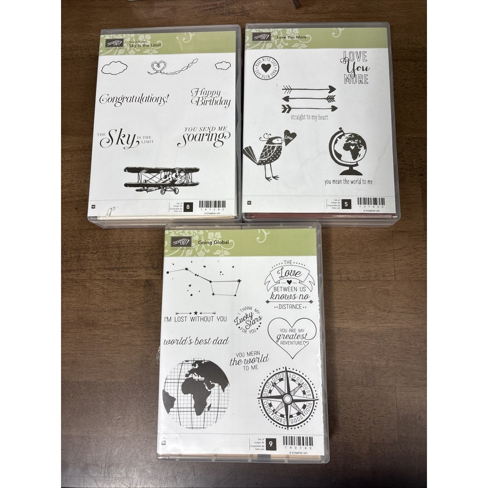 Stampin' Up! Going Global - Sky is the Limit - Love You More Stamp Set Wood Lot